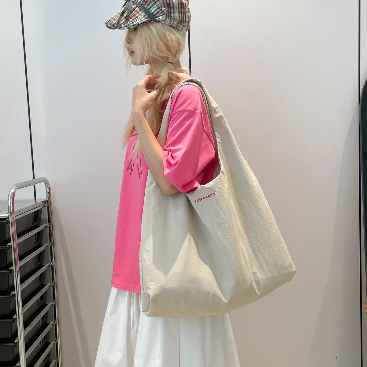 Women's Retro Large Tote Bag – Stylish Shoulder Handbag - Aussies Aura