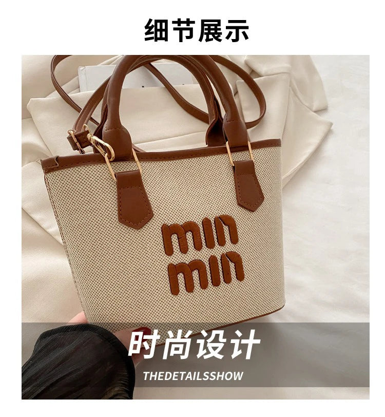 Woven Texture Mini Tote – Fashionable Shoulder & Crossbody Handbag for Women - Aussies Aura