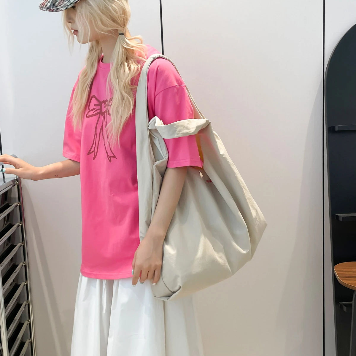 Women's Retro Large Tote Bag – Stylish Shoulder Handbag - Aussies Aura