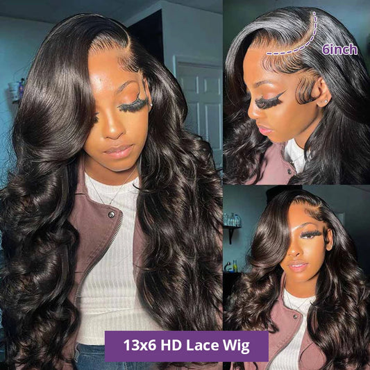 Body Wave HD Transparent Lace Front Wig – 13x4, 13x6, 360 Lace, Brazilian Human Hair, 30 Inch - Aussies Aura