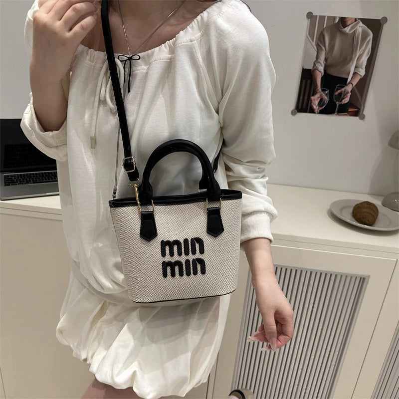 Woven Texture Mini Tote – Fashionable Shoulder & Crossbody Handbag for Women - Aussies Aura