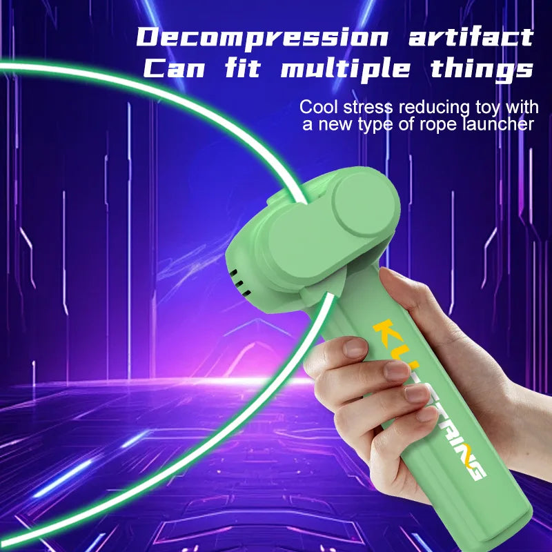 Glow-in-the-dark flying string toy – neon rope game for kids, parties, and night play