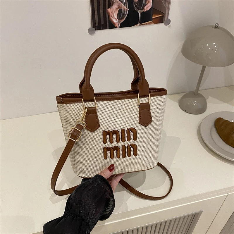 Woven Texture Mini Tote – Fashionable Shoulder & Crossbody Handbag for Women - Aussies Aura