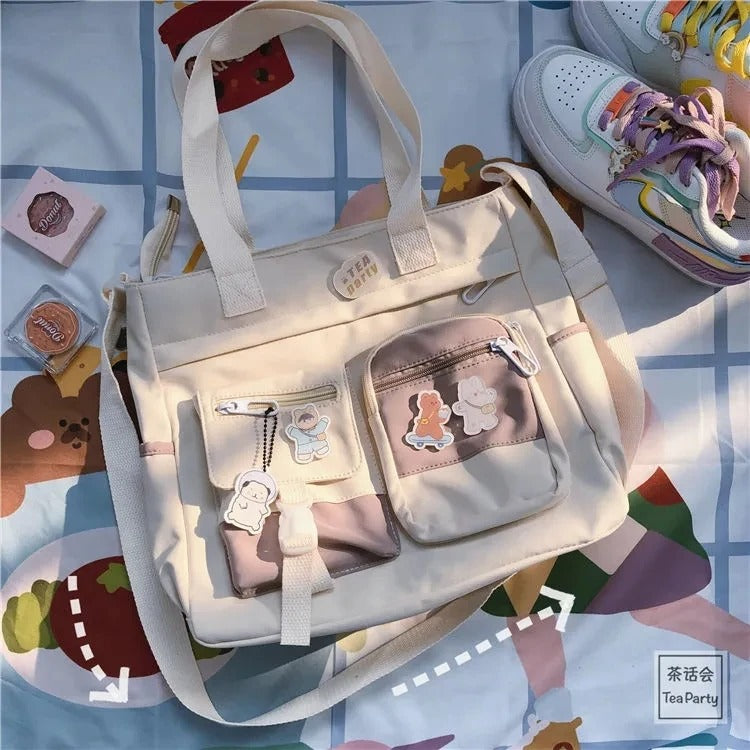 Waterproof Canvas Women’s Tote & Crossbody Bag – Nylon, Lightweight & Durable - Aussies Aura