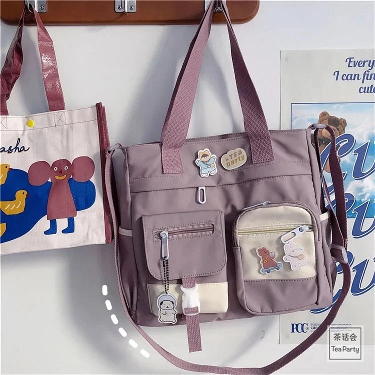Waterproof Canvas Women’s Tote & Crossbody Bag – Nylon, Lightweight & Durable - Aussies Aura