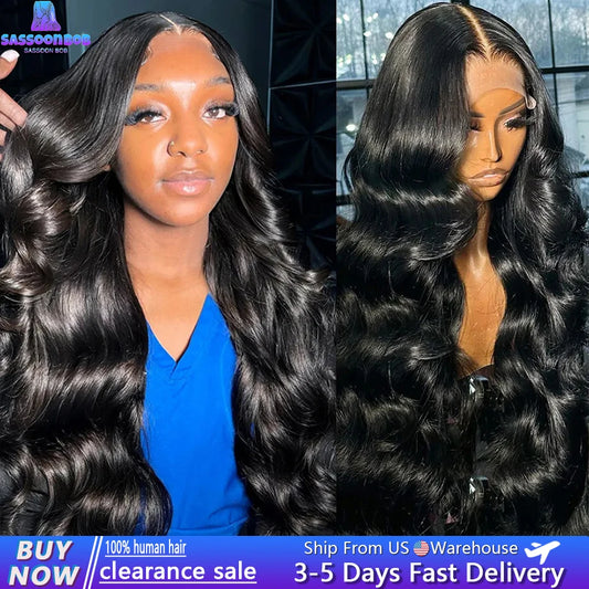 Body Wave HD Transparent Lace Front Wig – 13x4, 13x6, 360 Lace, Brazilian Human Hair, 30 Inch - Aussies Aura