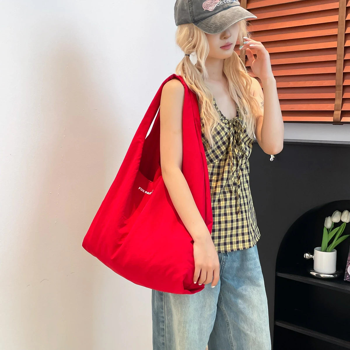 Women's Retro Large Tote Bag – Stylish Shoulder Handbag - Aussies Aura