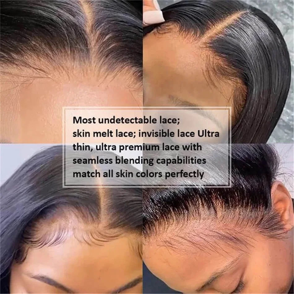 13x4 Bone Straight Lace Front Wig – Brazilian Human Hair, Glueless 22–26 Inch Lace Frontal Wig for Women - Aussies Aura