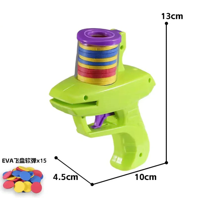 Foam disc launcher toy gun for kids – safe outdoor shooting game for boys and girls