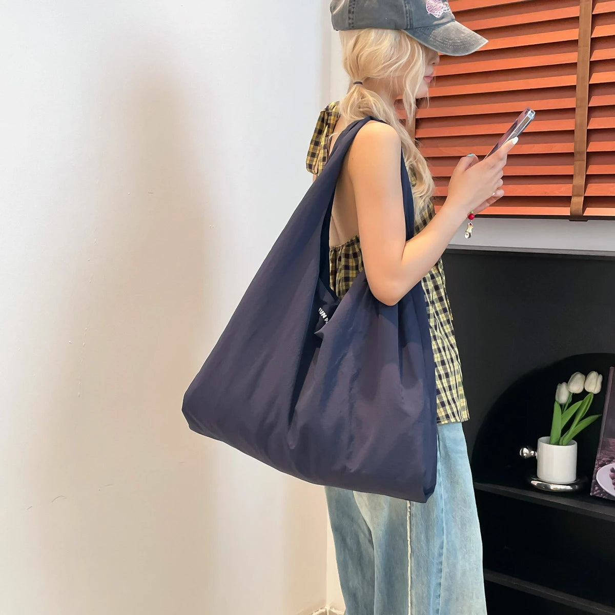Women's Retro Large Tote Bag – Stylish Shoulder Handbag - Aussies Aura