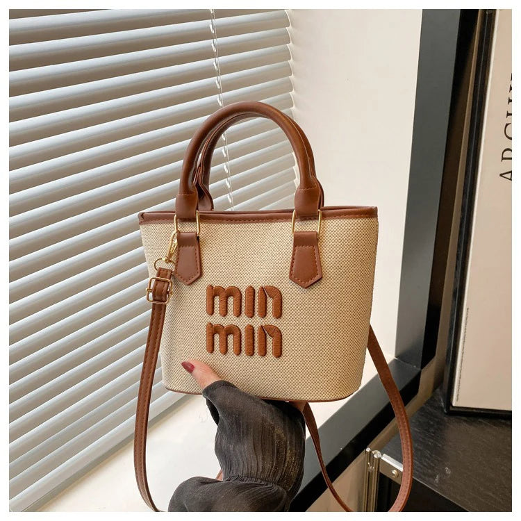 Woven Texture Mini Tote – Fashionable Shoulder & Crossbody Handbag for Women - Aussies Aura