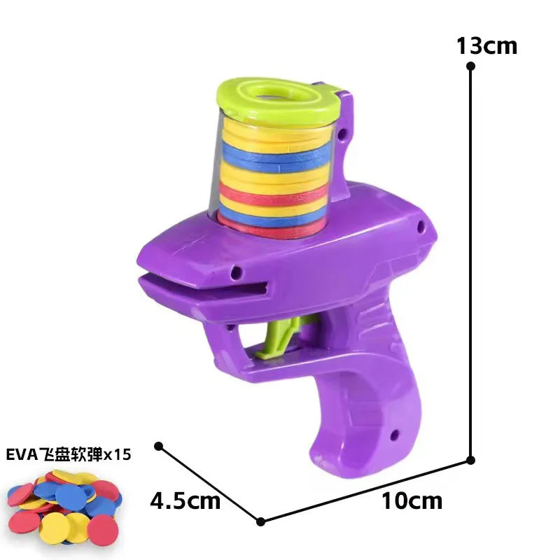 Foam disc launcher toy gun for kids – safe outdoor shooting game for boys and girls