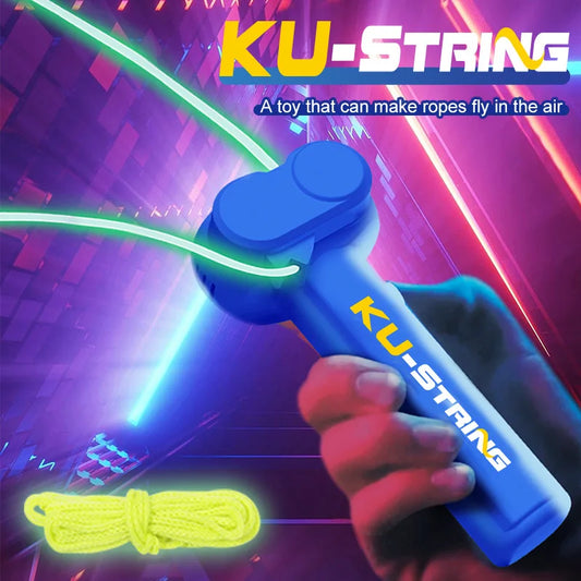 Glow-in-the-dark flying string toy – neon rope game for kids, parties, and night play