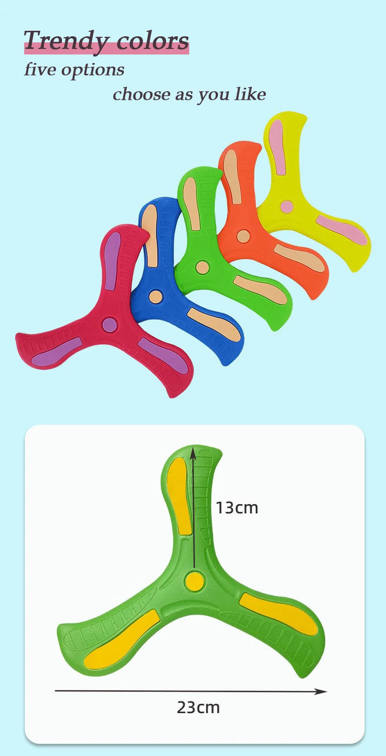 Outdoor  Boomerang Toy – Fun Stress Relief Clover Throwing Game for Kids & Adults Random - Aussies Aura
