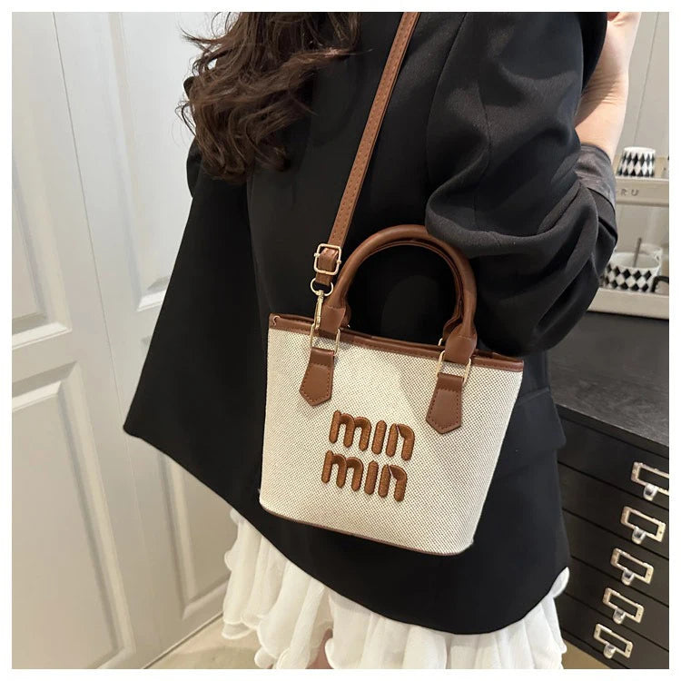 Woven Texture Mini Tote – Fashionable Shoulder & Crossbody Handbag for Women - Aussies Aura
