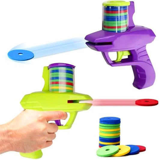 Foam disc launcher toy gun for kids – safe outdoor shooting game for boys and girls