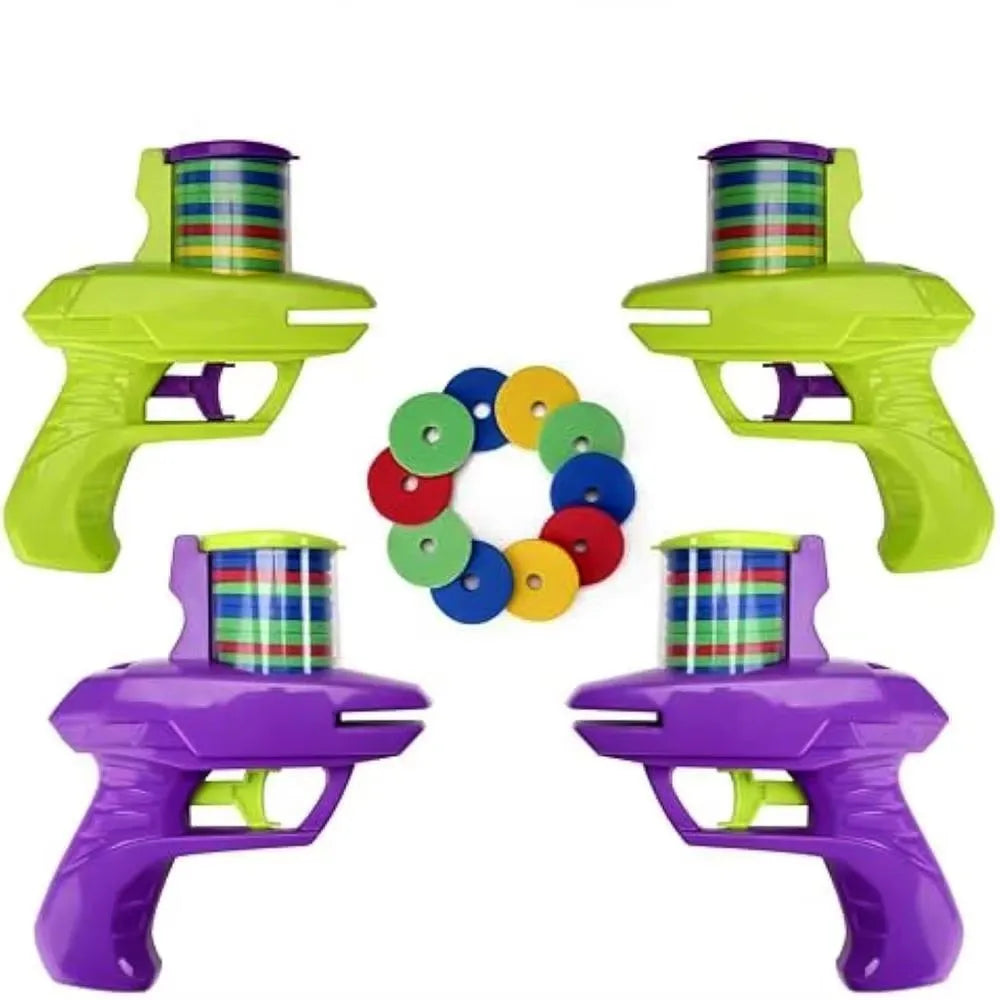 Foam disc launcher toy gun for kids – safe outdoor shooting game for boys and girls