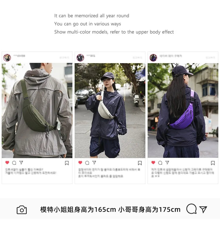 Outdoor Multifunction Crossbody Chest Bag – Sport, Travel, Hip Hop Fanny Pack | Men & Women - Aussies Aura