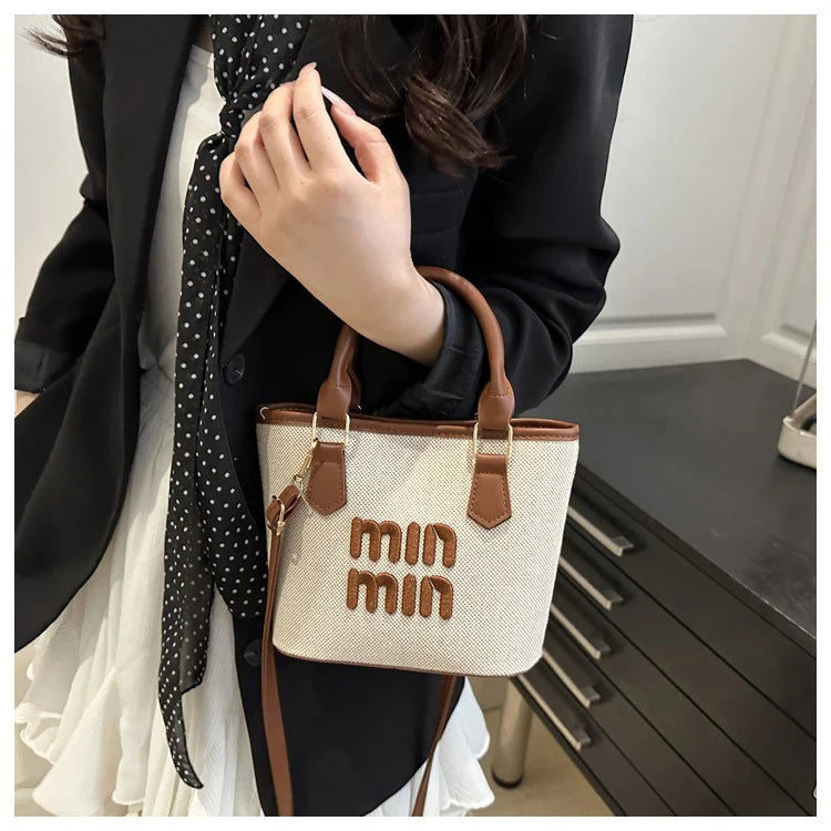 Woven Texture Mini Tote – Fashionable Shoulder & Crossbody Handbag for Women - Aussies Aura