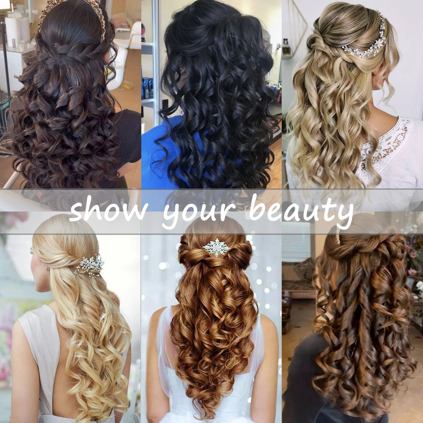 4Pcs Clip-In Hair Extensions – Long Curly Wavy Synthetic Hairpiece for Women - Aussies Aura