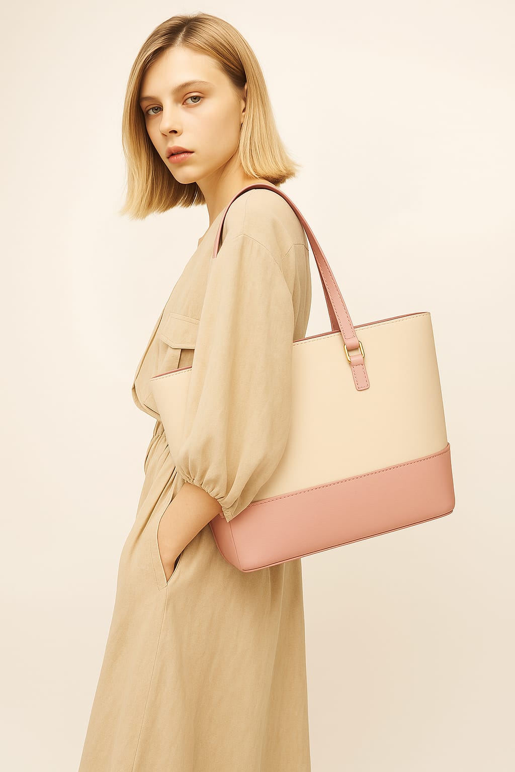 beige handbag set styled outfit Aussies Aura