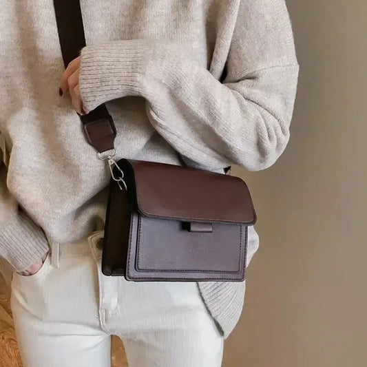 PU Leather Small Flap Crossbody Bag – Women’s Shoulder & Messenger Handbag