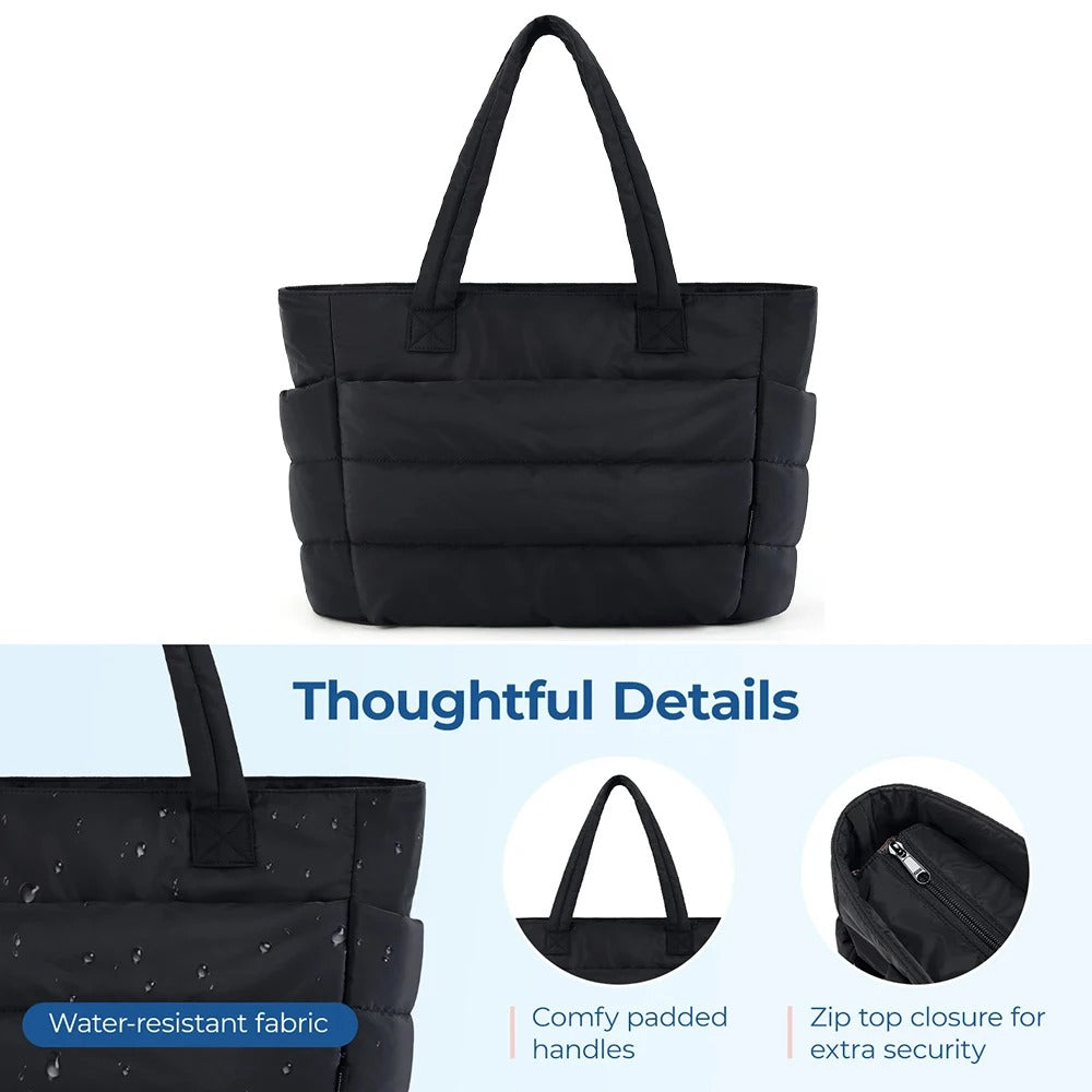 Large Capacity Lightweight Fluffy Tote Bag – Women’s Travel, Work & Gym Handbag - Aussies Aura