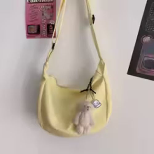 Shoulder Bags Women Solid Harajuku All-Match Simple Handbags - Aussies Aura